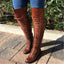 Cross Strap Over Knee Long Boots