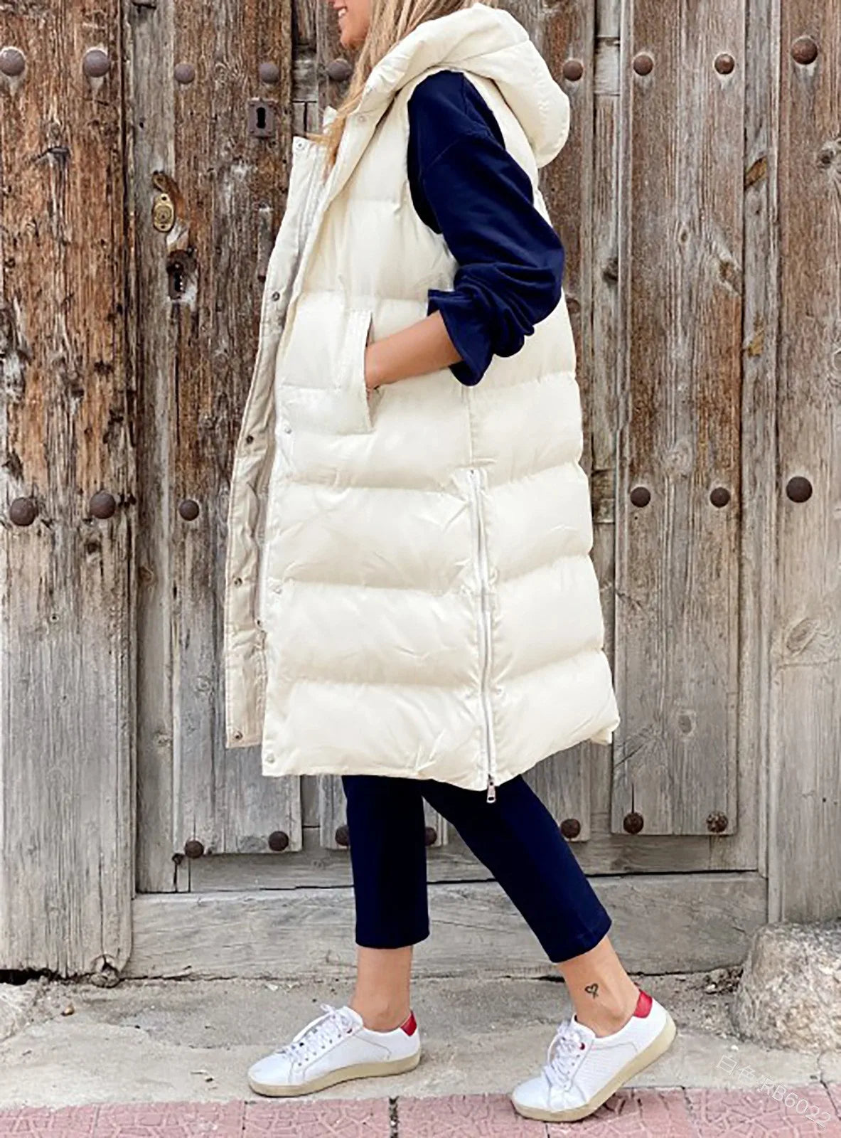 Women's Hooded Quilted Down Vest