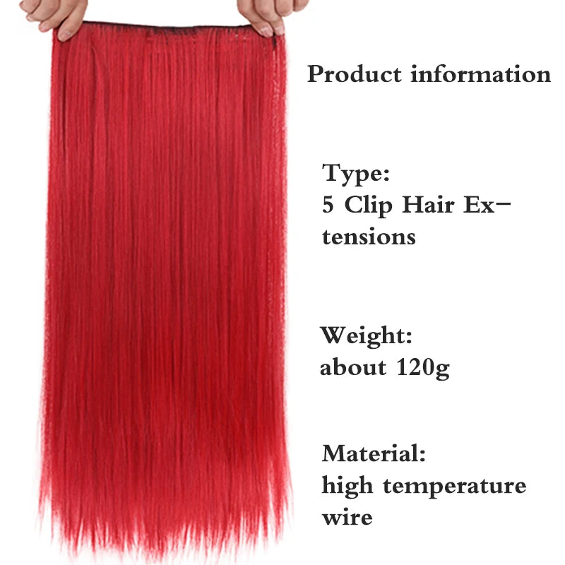 24-Inch Clip-In Straight Hair Extensions