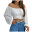 Women Off Shoulder Lantern Sleeve Blouse