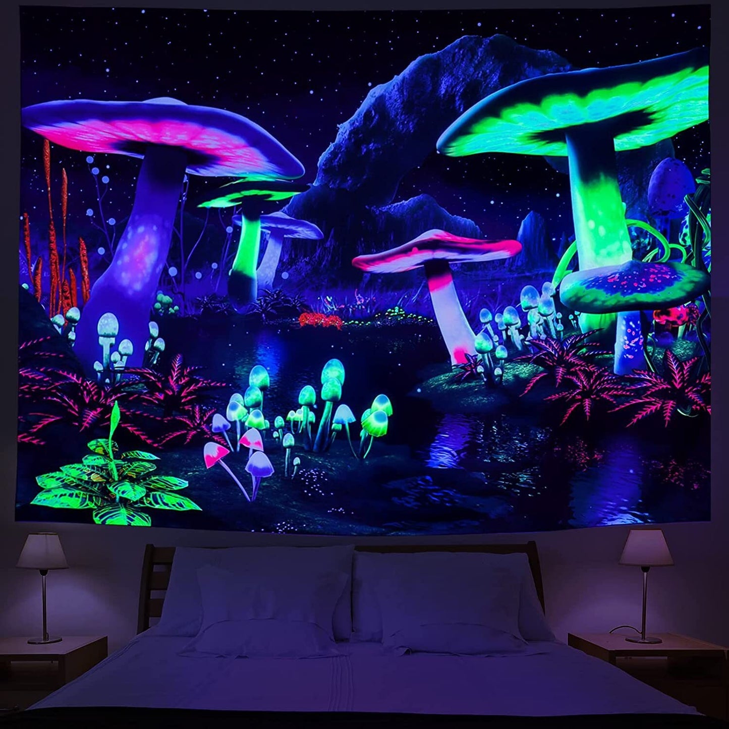 Fluorescent Blacklight Tapestry