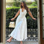 Deep V Halterneck Large Hem Dress