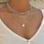 Women's Layered Necklace With Pendant