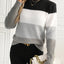 Soft Contrast Color Pullover