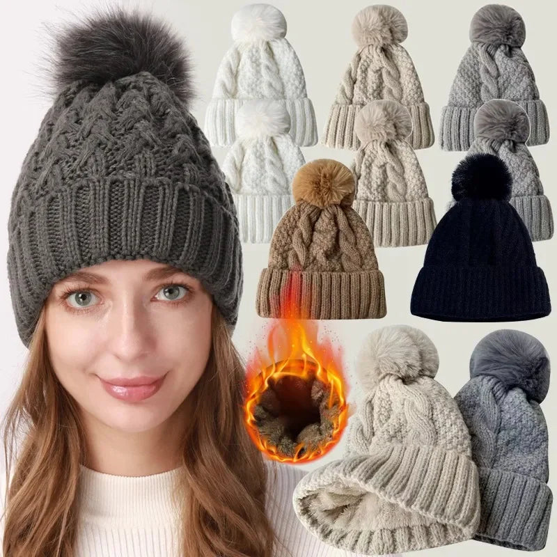 Plush Wool Knitted Hat