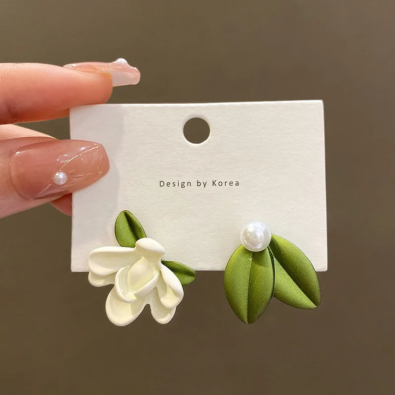 Gardenia Flower Earrings