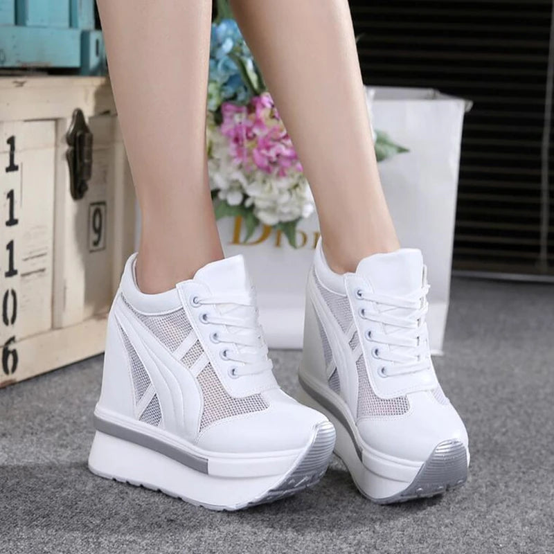 Mesh Design Platform Shoes for Women