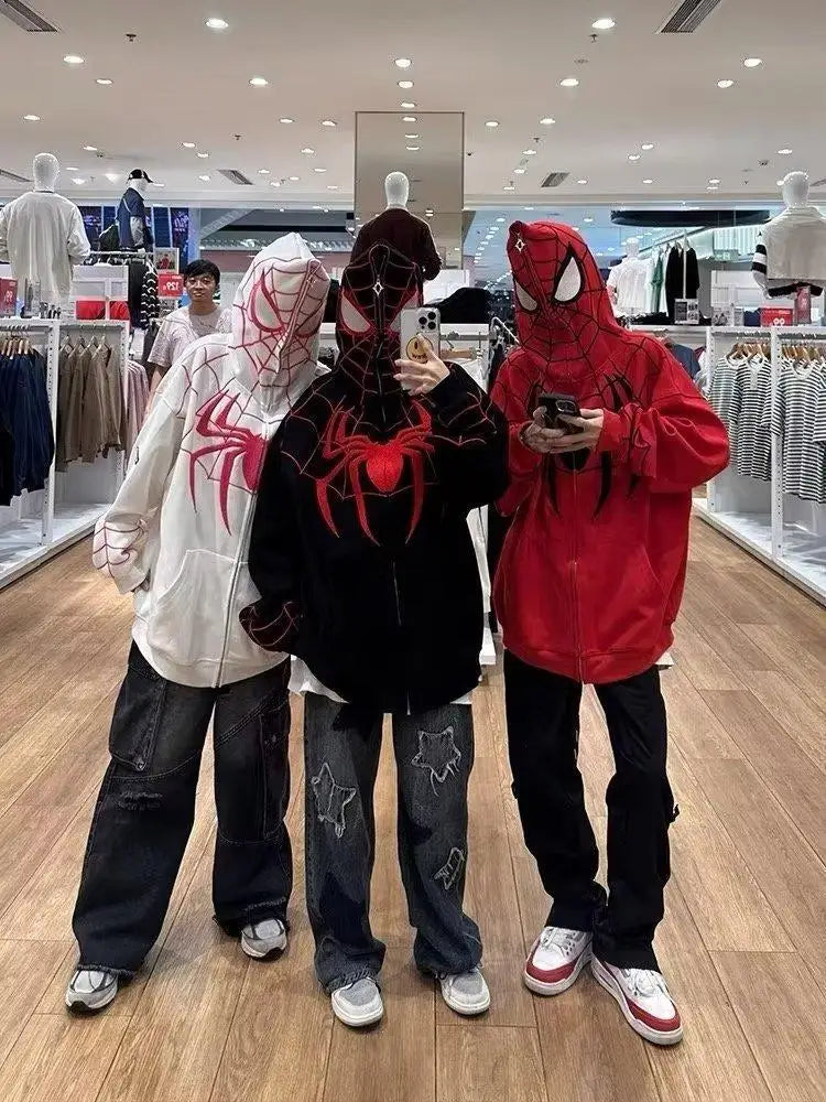 Spider Web Red Hoodie