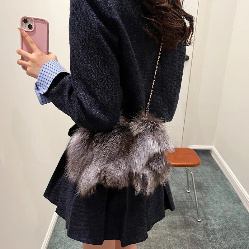 Soft Plush Evening Bag For Women