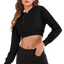 Short Pullover Crop Top Hoodie