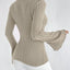 Women's Classic V-Neck Long Sleeve Fitted Top