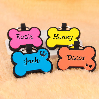 Colorful Personalized Pet Name Tags