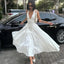 Deep V Halterneck Large Hem Dress