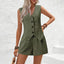 Elegant Solid Vest & Shorts Set