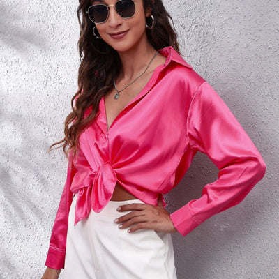 Satin Long Sleeve Shirt