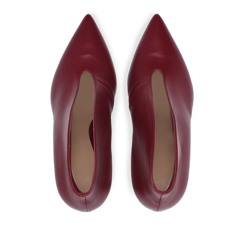 Women's Crescent Cutout Pointed Toe Stiletto Ankle Boots