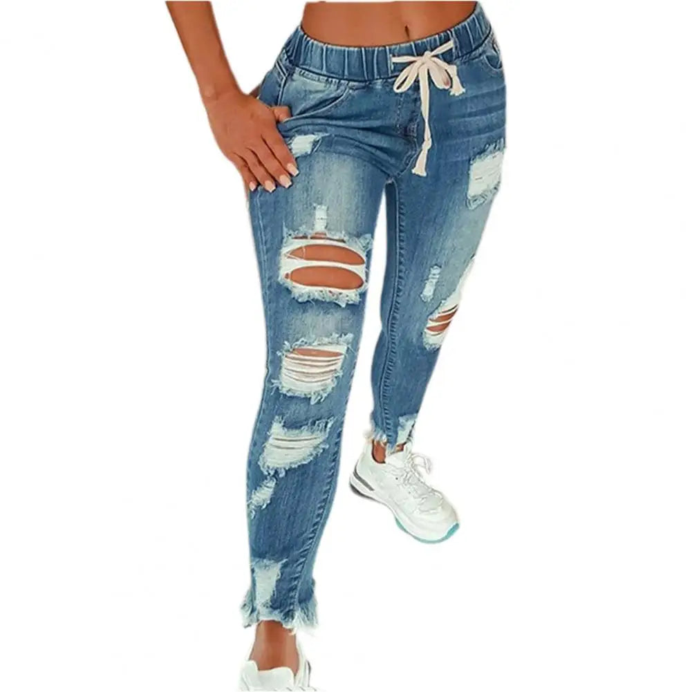 Women's Distressed Streetwear Jeans