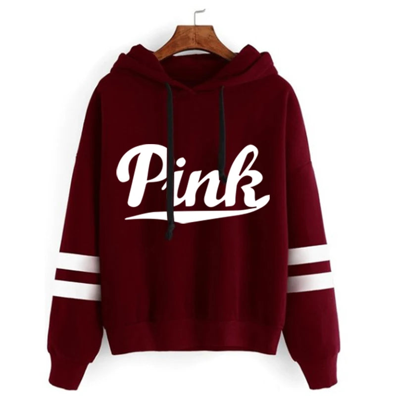 Women's Long-Sleeved Pink Hoodie