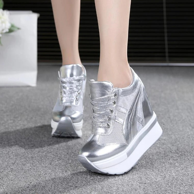 Mesh Design Platform Shoes for Women