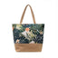 Floral Print Canvas Beach Totes