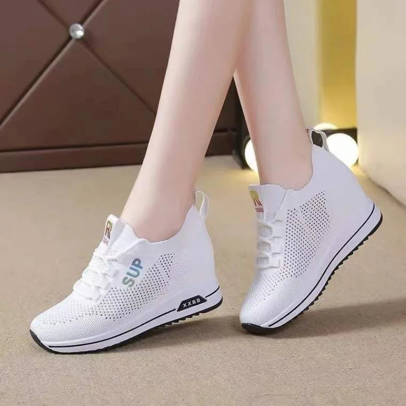 Hidden Heel Wedge Sneakers