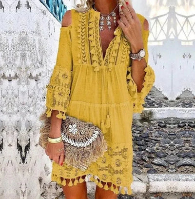 Boho Lace Fashion Mini Dress