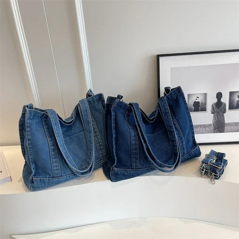 Women's Crossbody Denim Tote