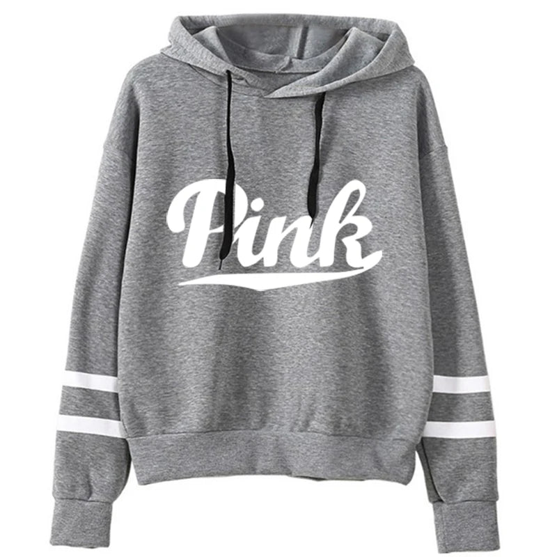 Women's Long-Sleeved Pink Hoodie