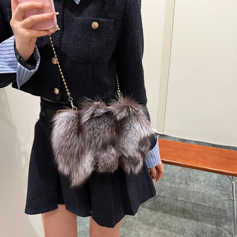 Soft Plush Evening Bag For Women