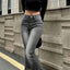 Women Flare Stretch Moustache Jeans