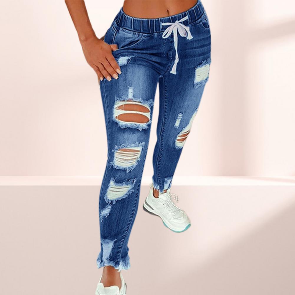 Women's Distressed Streetwear Jeans