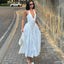 Deep V Halterneck Large Hem Dress