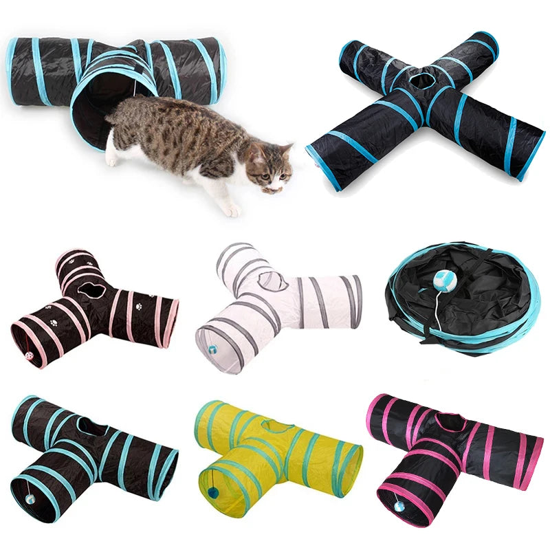 Foldable Pet Cat Tunnel Toys