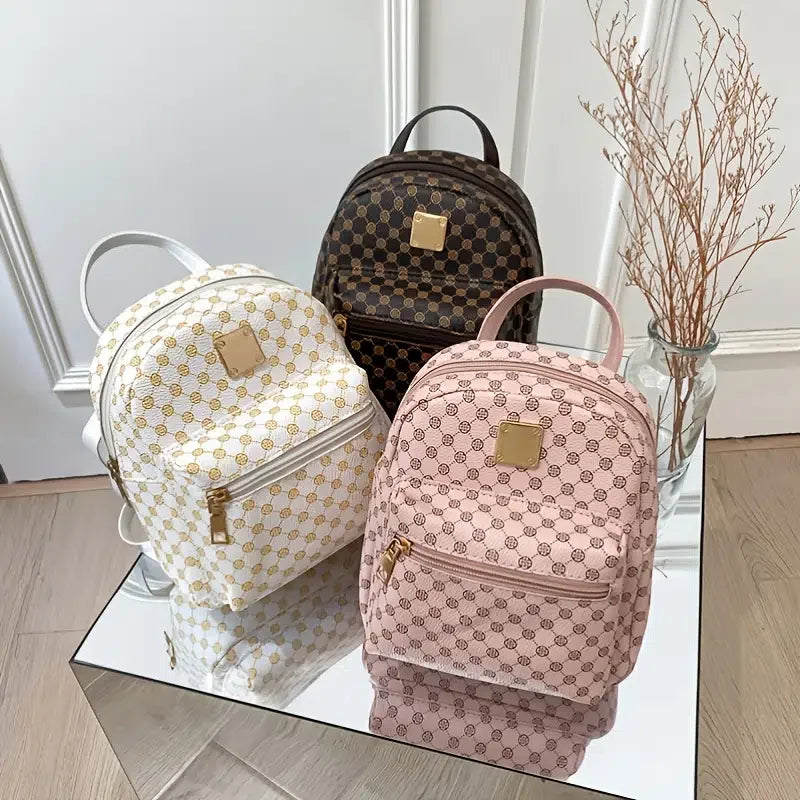 Trendy Geo Pattern Backpack