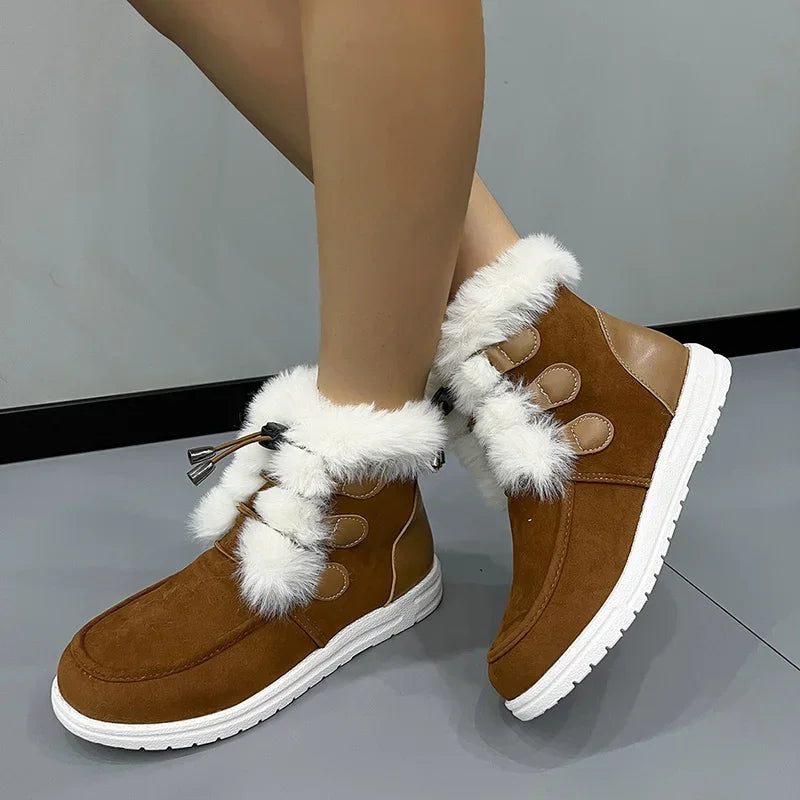 Furry Plush Ankle Boots