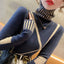 Chic High Neck Striped Sweater