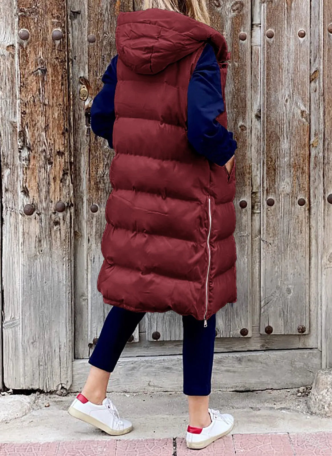 Women's Hooded Quilted Down Vest