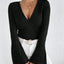 Women's Classic V-Neck Long Sleeve Fitted Top