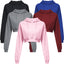 Short Pullover Crop Top Hoodie