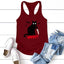 Gothic Cat Printed Tank Top