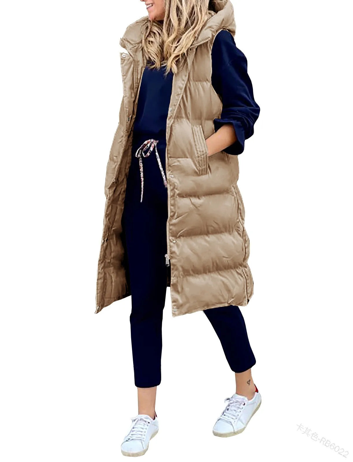 Women's Hooded Quilted Down Vest