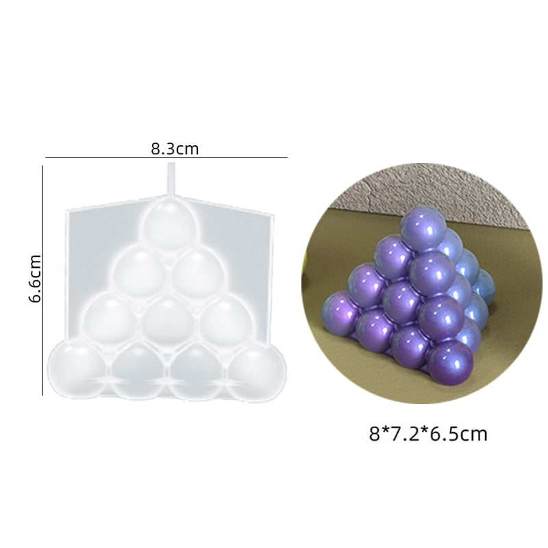 Geometric Bubble Ball Silicone Candle Mold