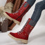 Mid Calf Platform Boots for Women