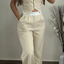 Women's Two-piece V-neck Button-up Tank & Pant Set