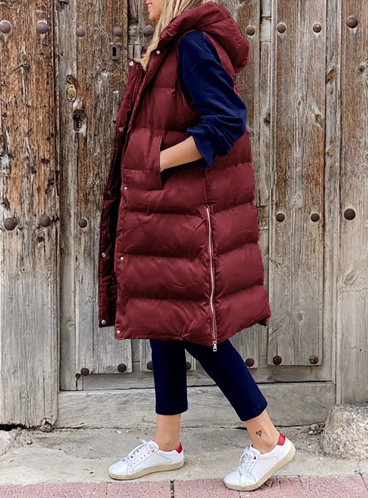 Women's Hooded Quilted Down Vest