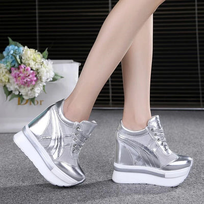 Mesh Design Platform Shoes for Women