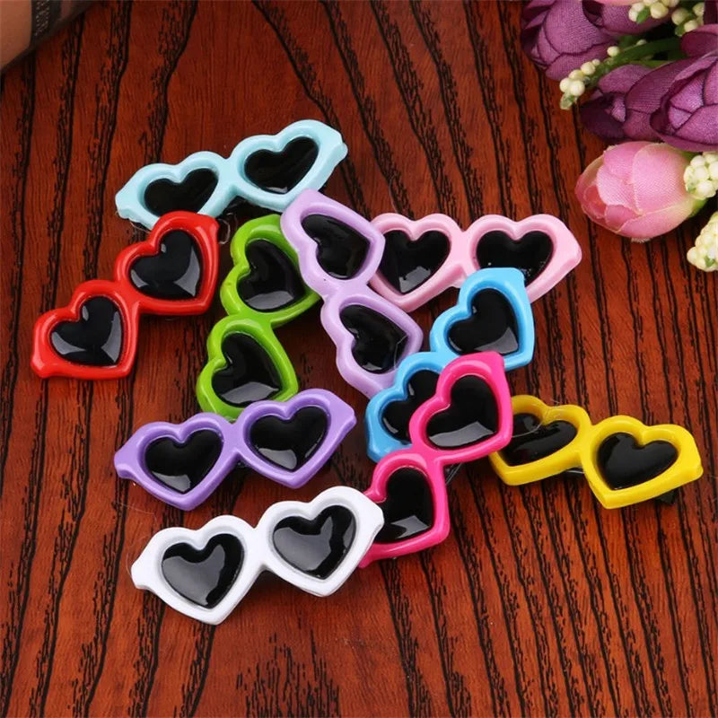 Heart Sunglasse Hairpins For Dogs