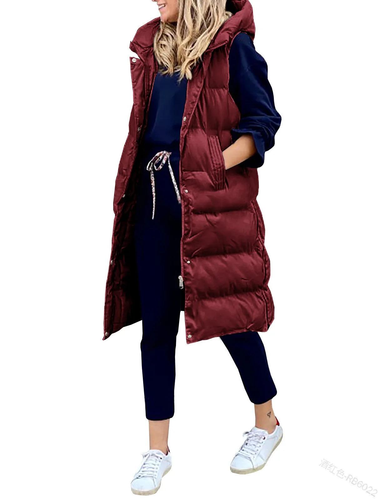 Women's Hooded Quilted Down Vest