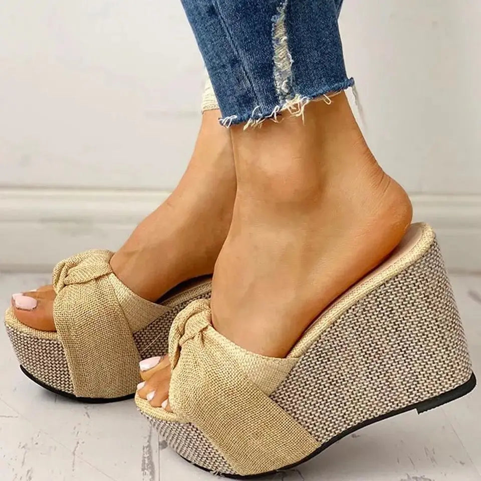 Platform Women's Wedge Heel Slides