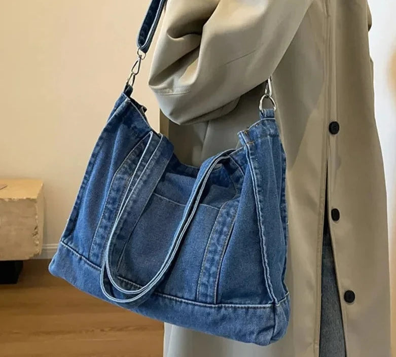 Women's Crossbody Denim Tote